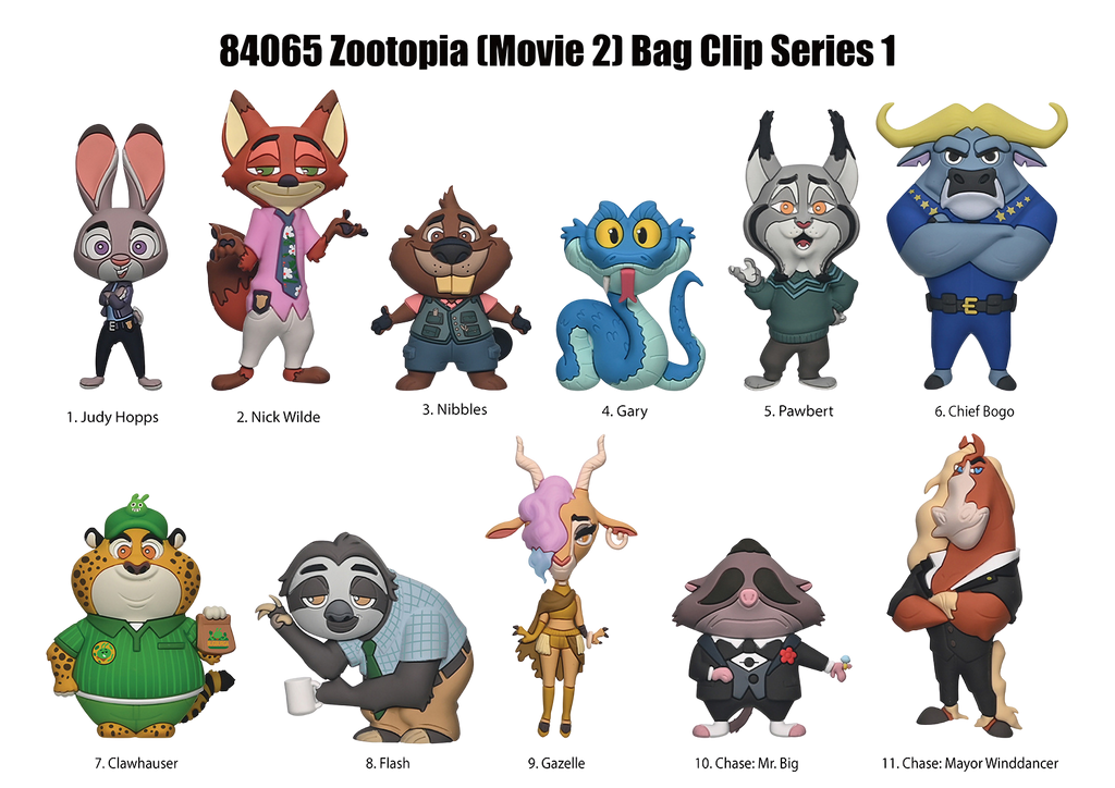 Zootopia 2 3D Foam Bag Clip