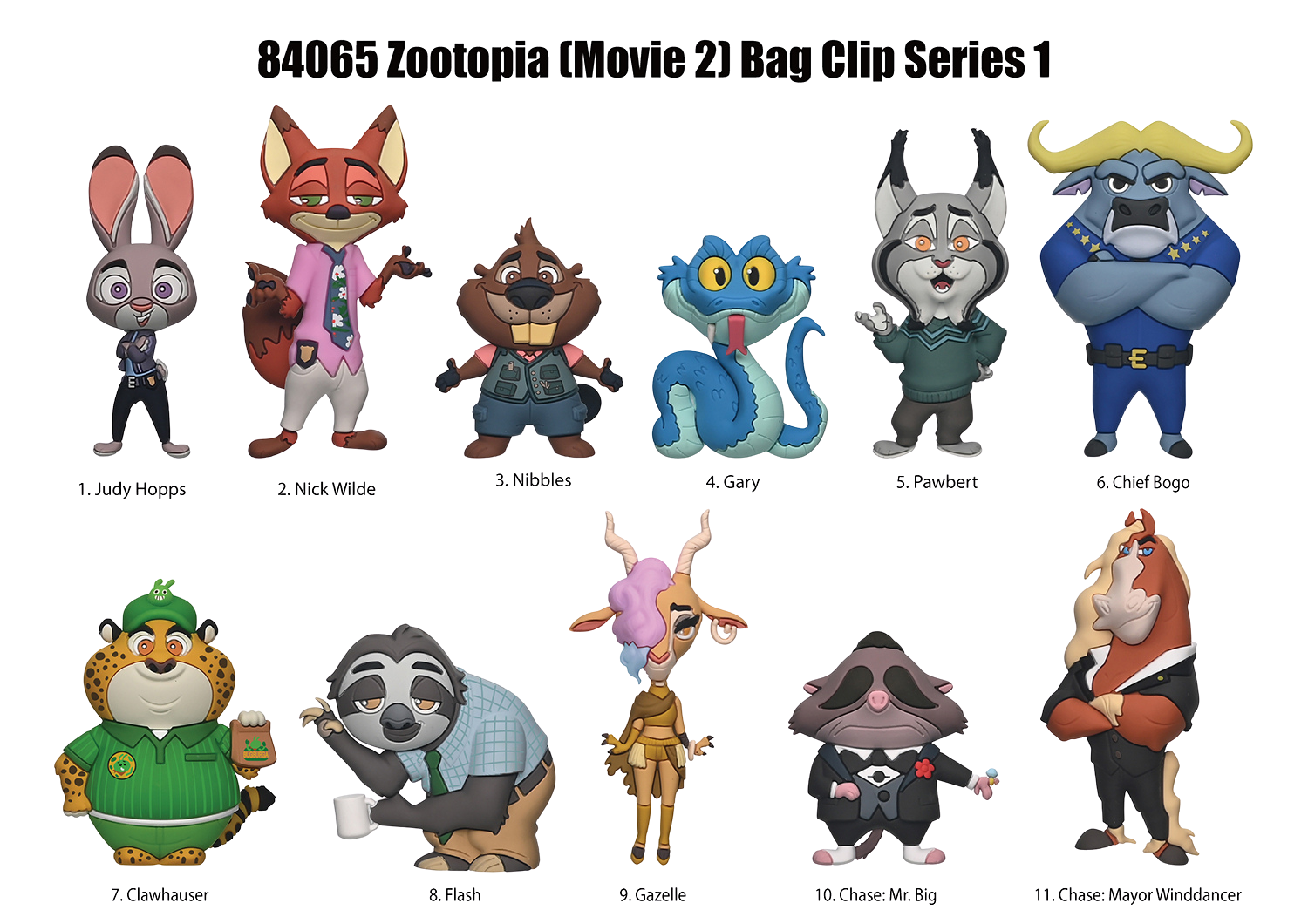 Zootopia 2 3D Foam Bag Clip